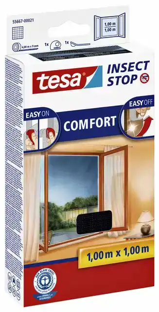 INSECTENHOR TESA RAAM 1X1M ANTRACIET
