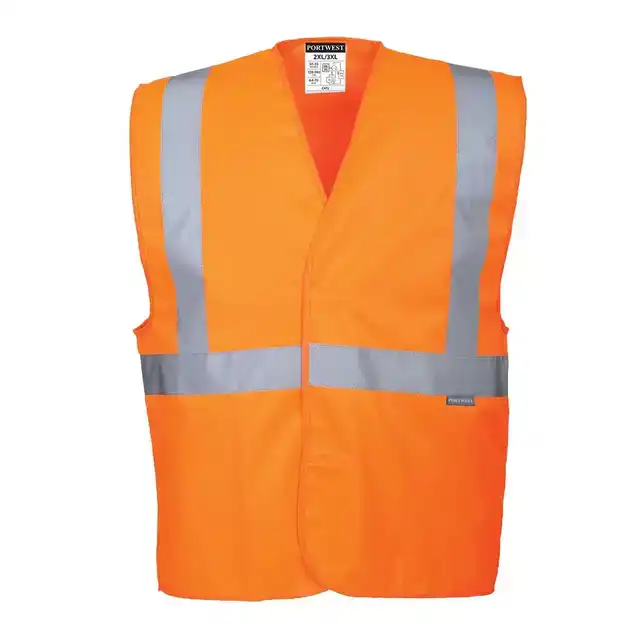 VEILIGHEIDSVEST PORTWEST HIVIS ORANJE