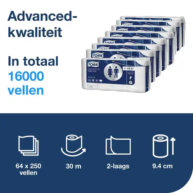 TOILETPAPIER TORK T4 ADVANCED 2LAAGS