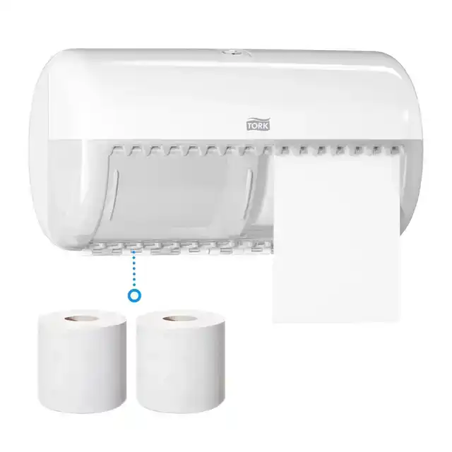 TOILETPAPIERDISPENSER TORK T4 DUO WIT