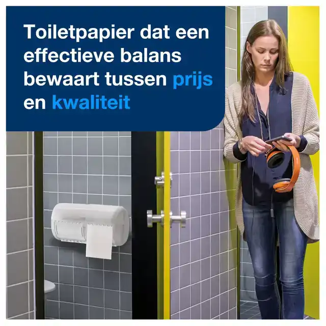 TOILETPAPIERDISPENSER TORK T4 DUO WIT