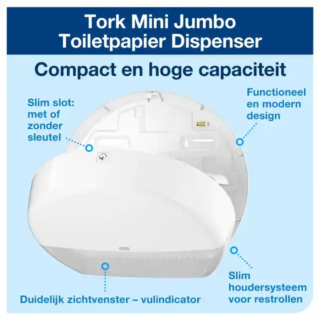 TOILETPAPIERDISPENSER TORK T2 JUMBO