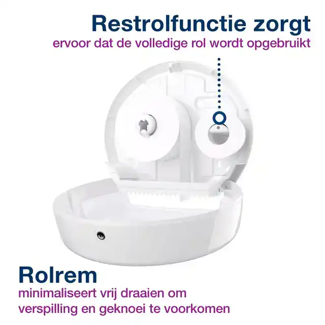 TOILETPAPIERDISPENSER TORK T1 JUMBO WIT