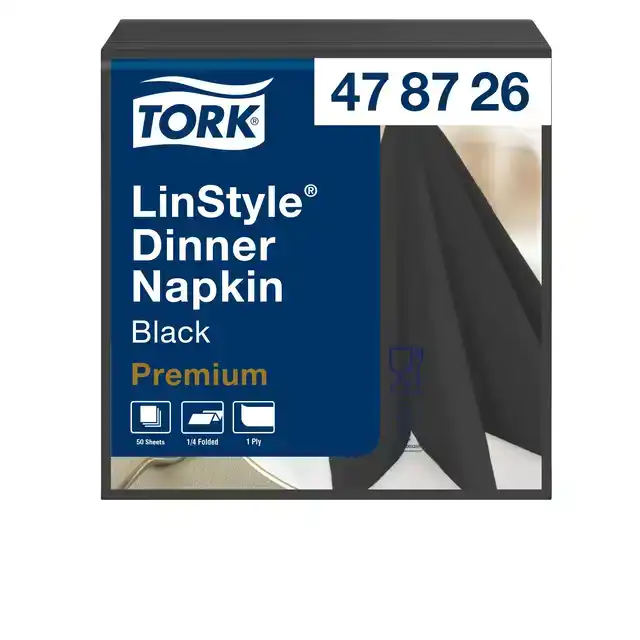 DINERSERVET TORK LINSTYLE PREMIUM ZWART
