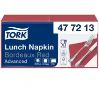 SERVET TORK 33X33CM BORDEAUXROOD 200ST