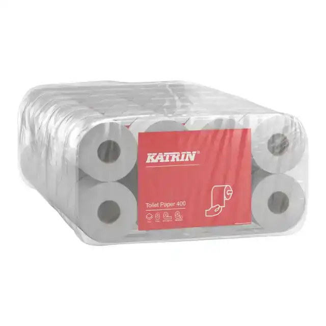 TOILETPAPIER KATRIN 2LAAGS 400 VEL WIT