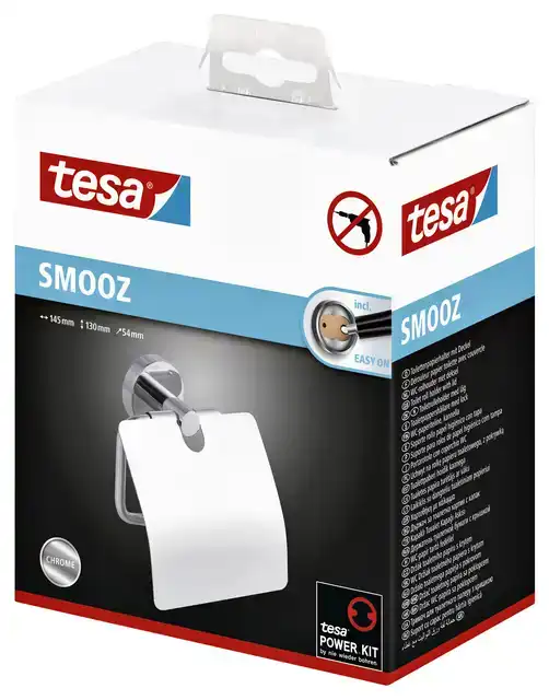 TOILETROLHOUDER MET DEKSEL TESA SMOOZ