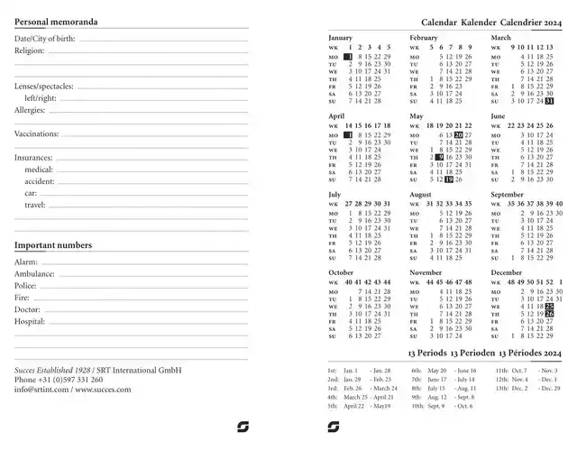 CALENDARIUM 2027 SUCCES JUNIOR