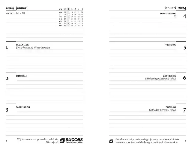 AGENDAVULLING 2027 SUCCES MINI