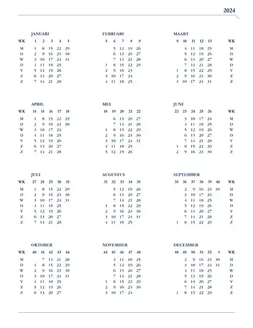AGENDA 2024 RYAM WEEKEND DESK LAZIO