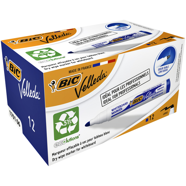 WHITEBOARDMARKER BIC 1701 ROND L BLAUW