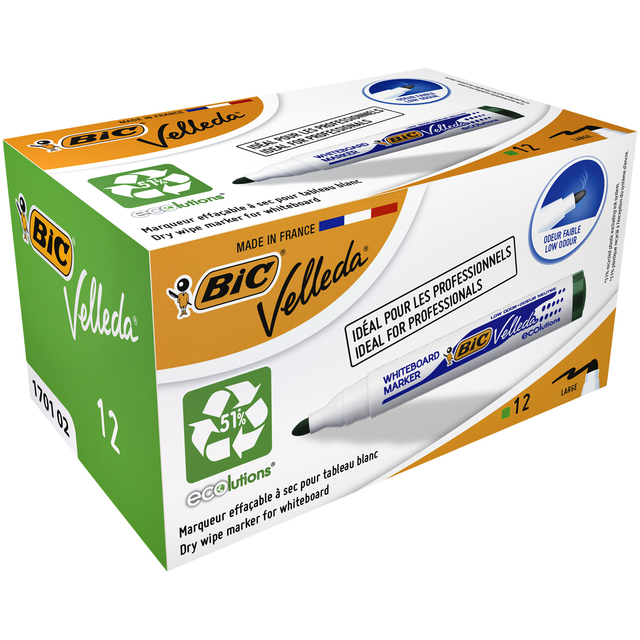WHITEBOARDMARKER BIC 1701 ROND L GROEN