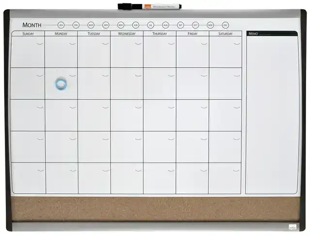 WHITEBOARD NOBO PLANNER PRIKBORD