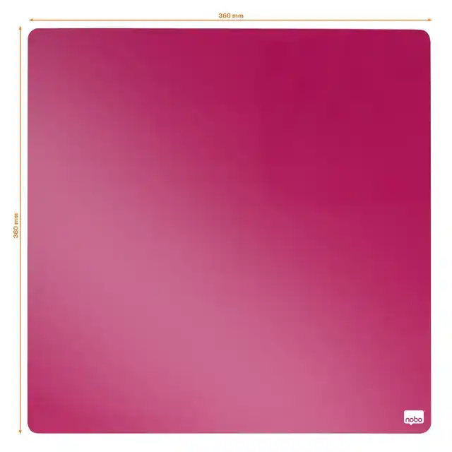 WHITEBOARD NOBO TEGEL 36X36CM ROZE