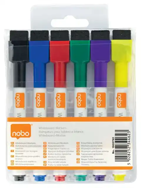 WHITEBOARDMARKER NOBO MINI ASSORTI 6