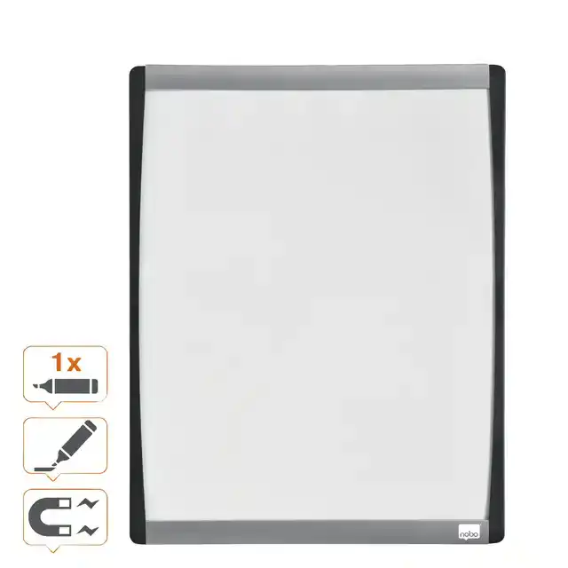WHITEBOARD NOBO 35.5X28CM GEWELFD