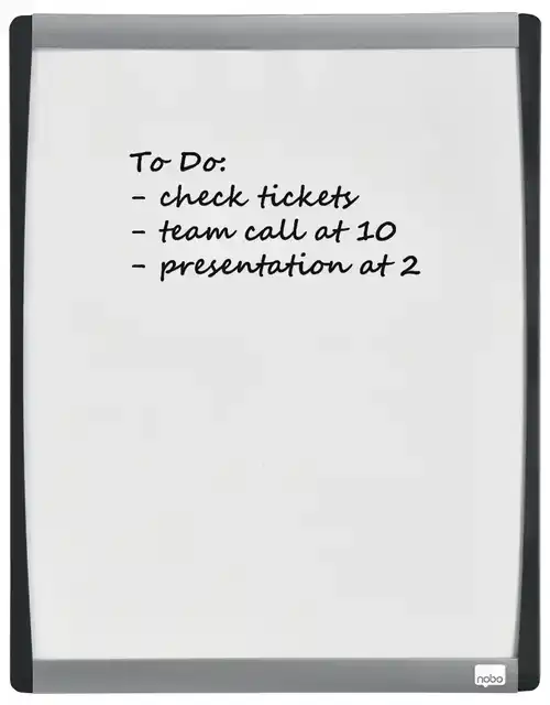 WHITEBOARD NOBO 35.5X28CM GEWELFD