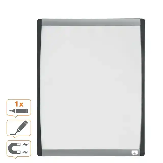 WHITEBOARD NOBO 35.5X28CM GEWELFD