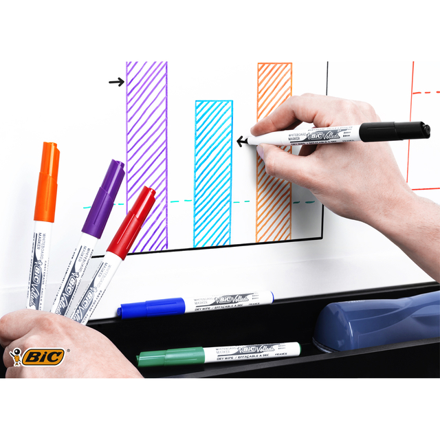 WHITEBOARDMARKER BIC 1741 ROND M ZWART