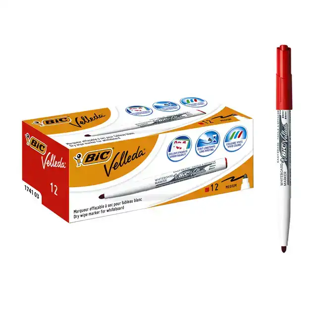 WHITEBOARDMARKER BIC 1741 ROND M ROOD