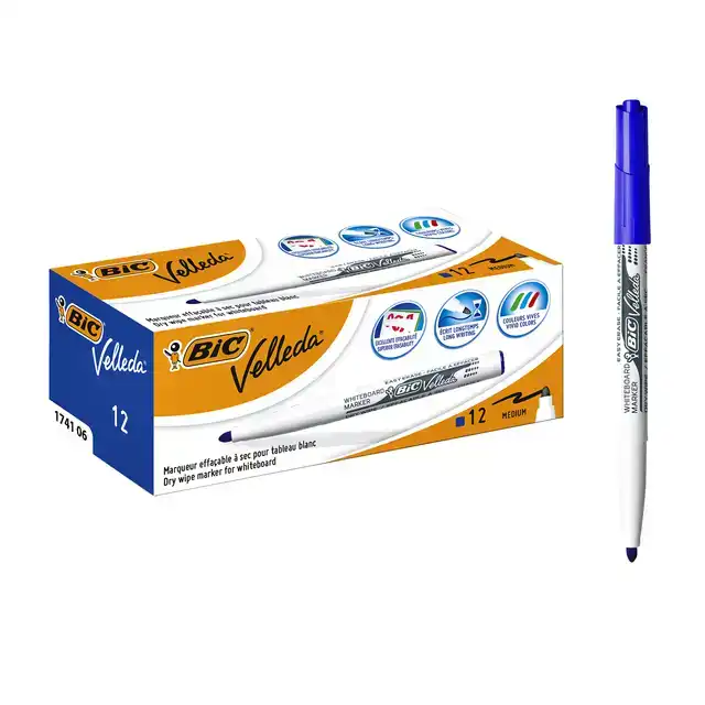 WHITEBOARDMARKER BIC 1741 ROND M BLAUW