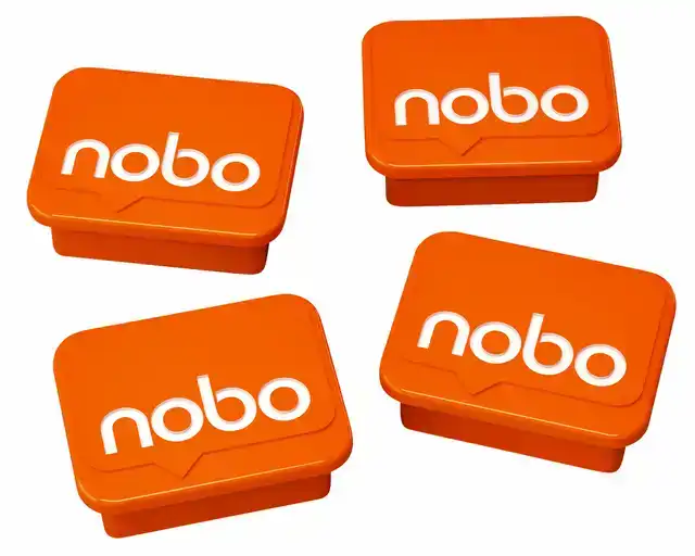 MAGNEET NOBO 22MM ORANJE 4 STUKS