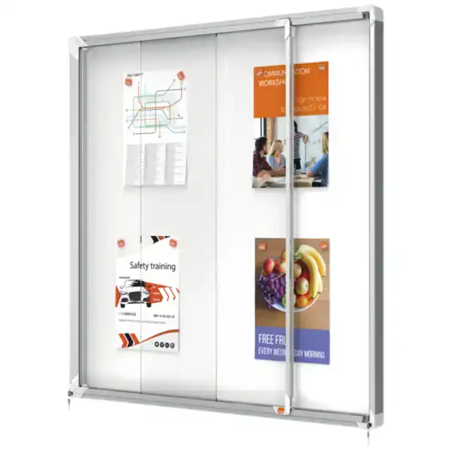 VITRINEKAST BUITEN NOBO GLAS MAGNETISCH