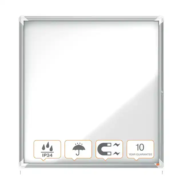 VITRINEKAST BUITEN NOBO GLAS MAGNETISCH