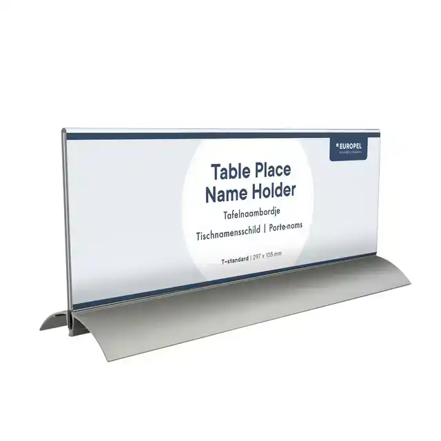 TAFELNAAMBORD EUROPEL 105X297MM ACRYL