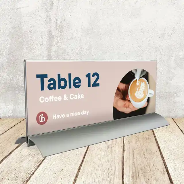 TAFELNAAMBORD EUROPEL 105X297MM ACRYL