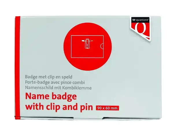 BADGE QUANTORE CLIP+SPELD 60X90MM
