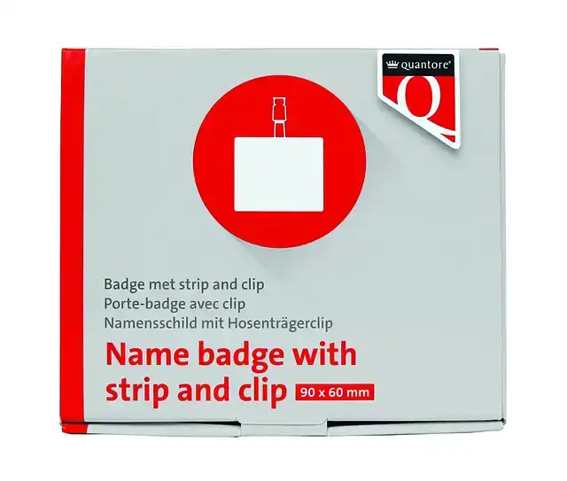 BADGE QUANTORE CLIP 60X90MM