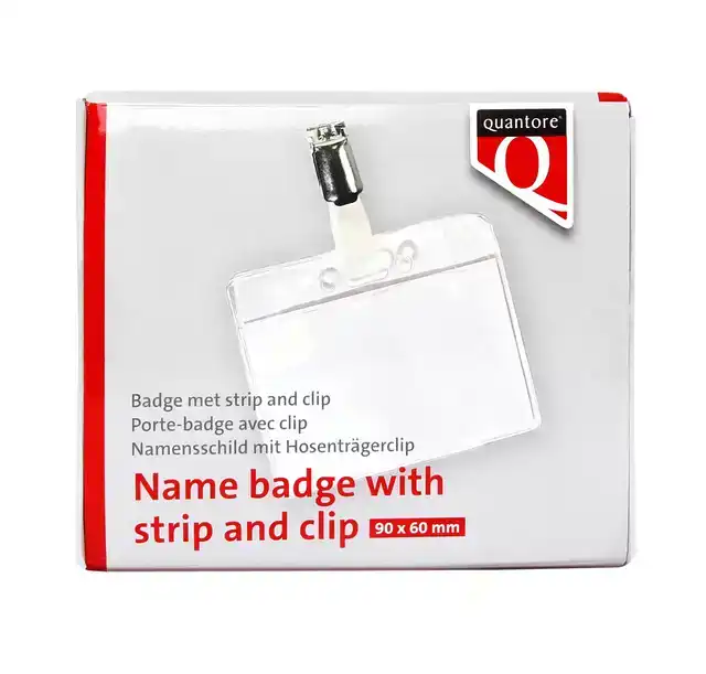 BADGE QUANTORE CLIP 60X90MM