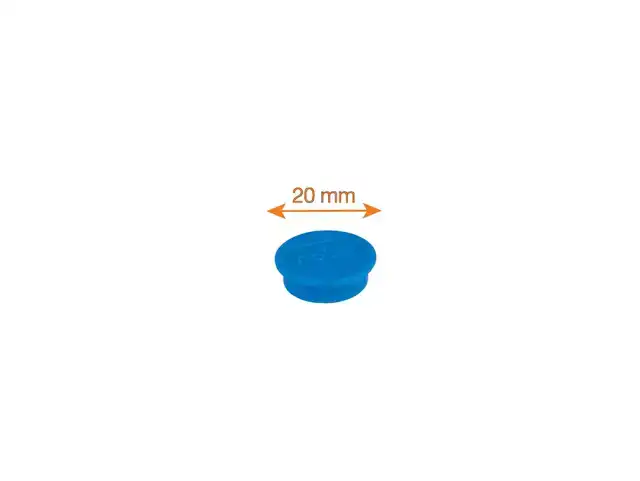 MAGNEET NOBO 20MM 120GR BLAUW 8 STUKS
