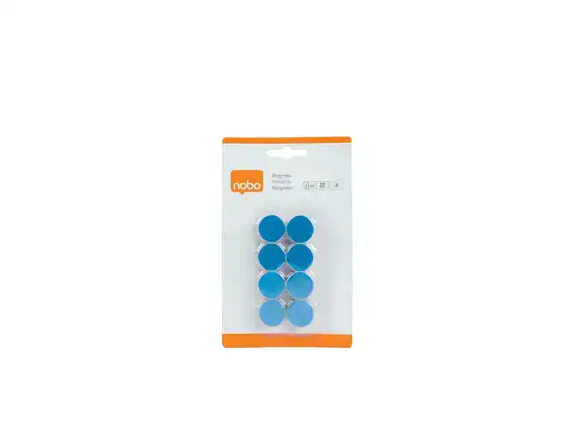 MAGNEET NOBO 20MM 120GR BLAUW 8 STUKS