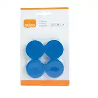 MAGNEET NOBO 38MM BLAUW 4 STUKS