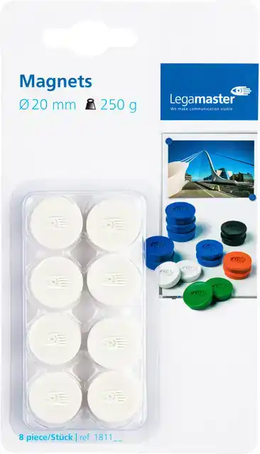 MAGNEET LEGAMASTER 20MM 250GR WIT 8