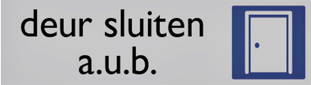 INFOBORD PICTOGRAM DEUR SLUITEN