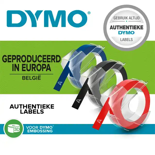 RELIEFTAPE DYMO EMBOSSING VINYL 9MM 3