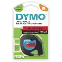 LABELTAPE DYMO LETRATAG PLASTIC 12MM