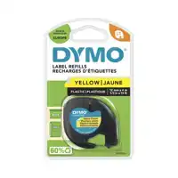 LABELTAPE DYMO LETRATAG PLASTIC 12MM