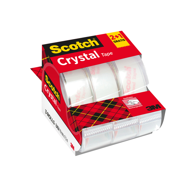 PLAKBAND SCOTCH CRYSTAL 600 19MMX7.5M