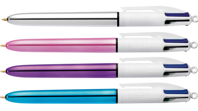 BALPEN BIC 4KLEUREN SHINE M ASSORTI