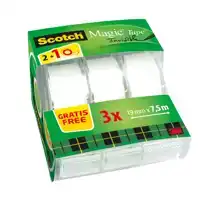 PLAKBAND 3M SCOTCH MAGIC 19MMX7.5M 2+1