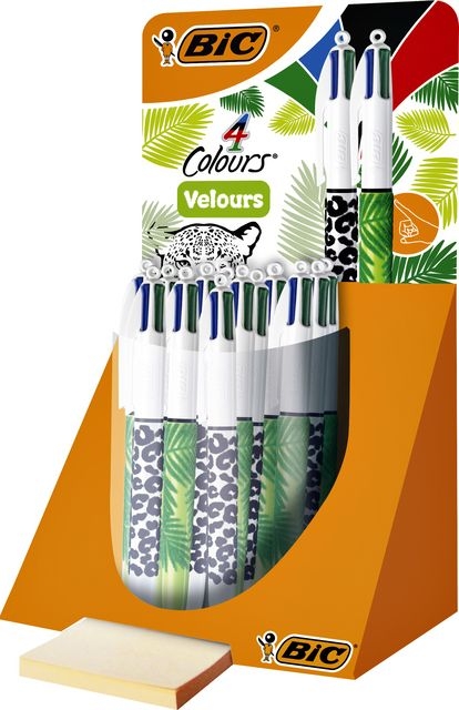 BALPEN BIC 4KLEUREN VELOURS M ASSORTI