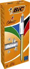 BALPEN BIC 4KLEUREN SHINE M GOUD