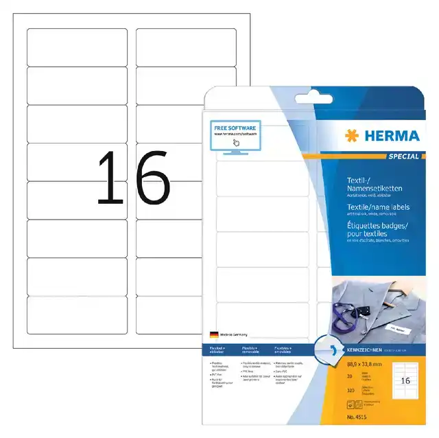 NAAMBADGE ETIKET HERMA 4515 88.9X33.8MM