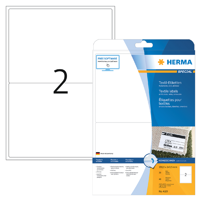 ETIKET HERMA 4519 199.6X143.5MM