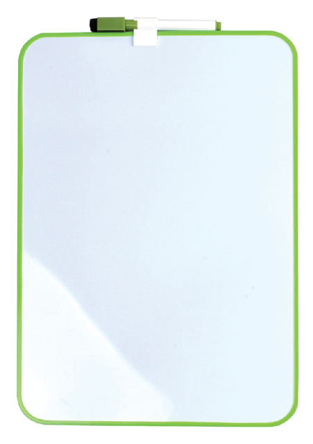 WHITEBOARD DESQ 24X34CM + MARKER GROEN