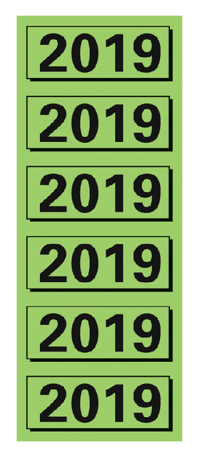 RUGETIKET ELBA 2019 57X25MM GROEN 120